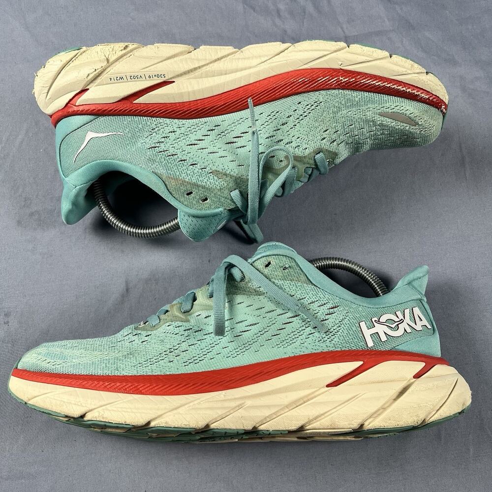 Hoka One One Clifton 8 Women’s Size 9.5 Blue Running Fitness Shoes 1119394 AEBL